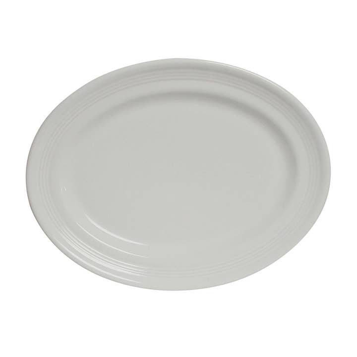 Ensfarvet Coupe keramisk ovalt fad, 13,75" for engroshandel hos Tuxton Home