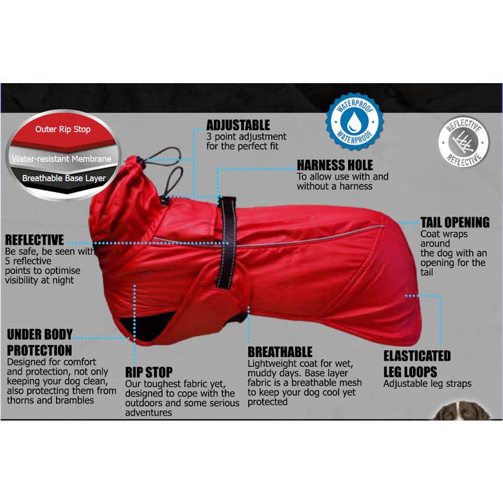 Ancol Pet Products Ltd - Vente Manteau – chien - Manteau extrême monsoon pour chien noir3