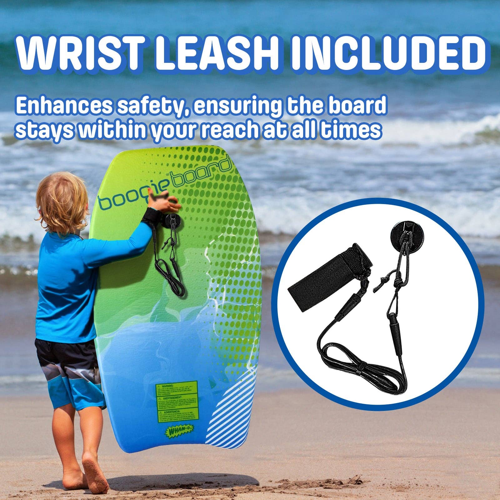 Sixale - Vente Accessoires de sport - Wham-O 33" Planches de Bodyboard avec Revêtement en Fibre et Noyau EPS, Laisse de Poignet1