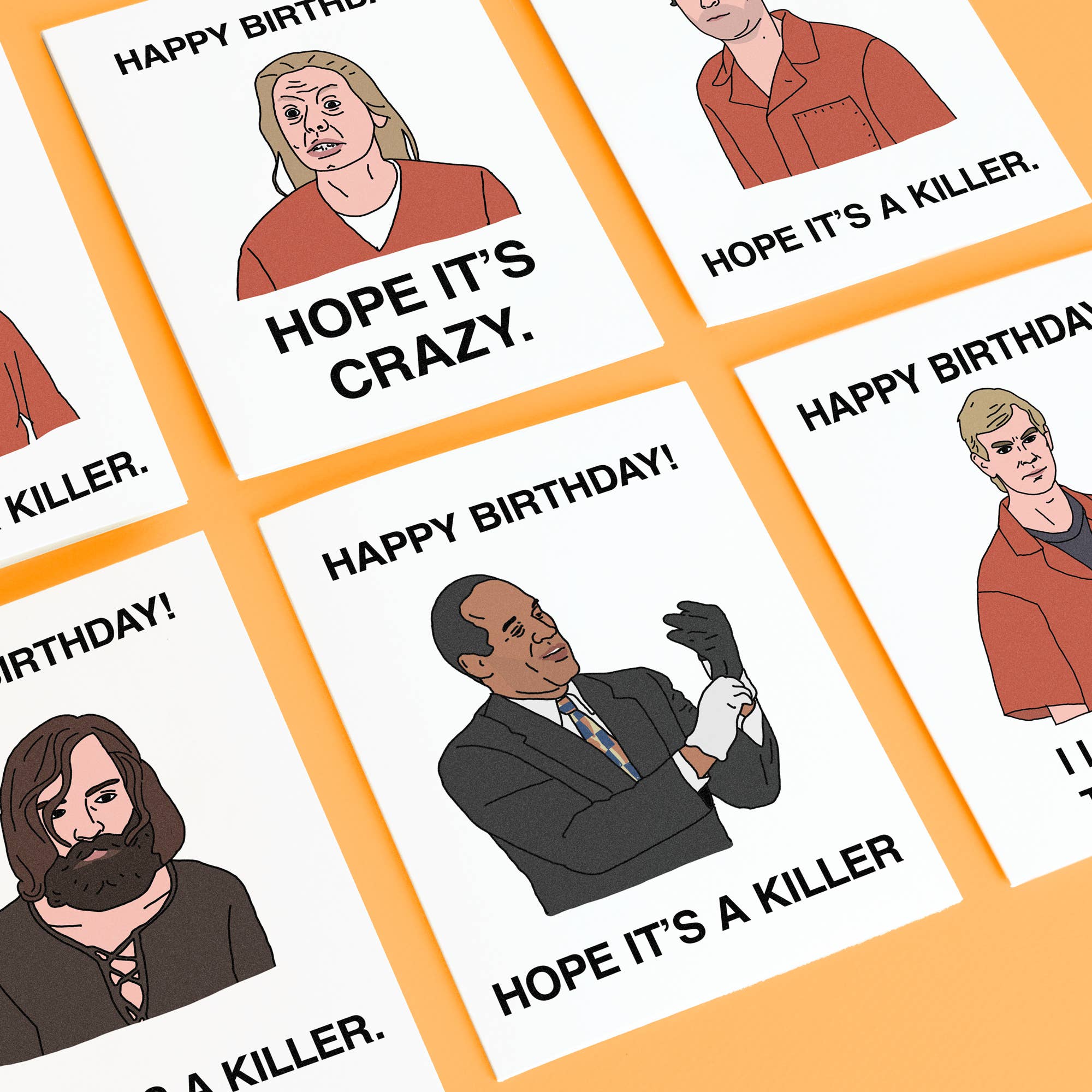 Pop Hot Cards – Großhandel Geburtstagskarten – Dark Humor Geburtstagskarte, Motiv: Charles Manson True Crime1