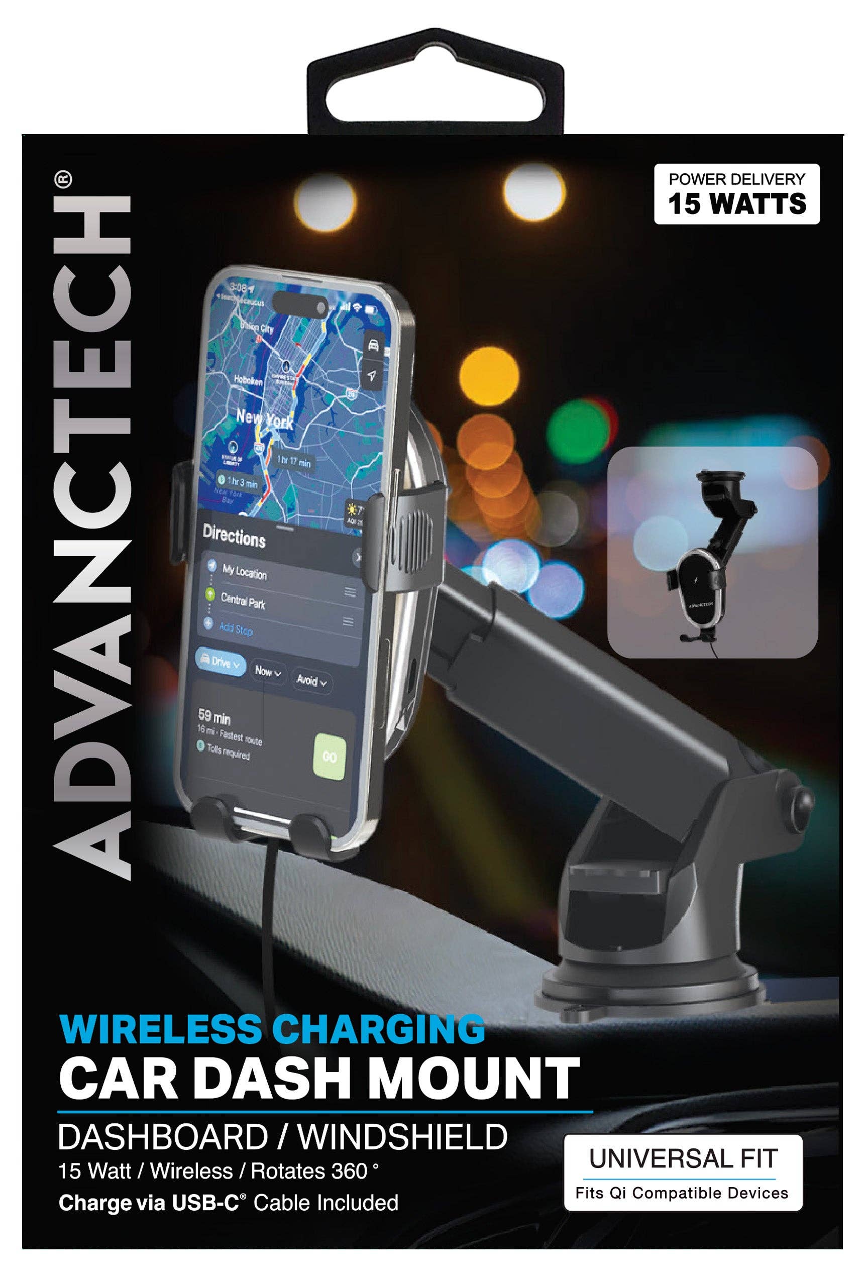 M&S Distributions Corp - Wholesale Phone/Tablet Stand - 15W Wireless Charging Dash Mount0
