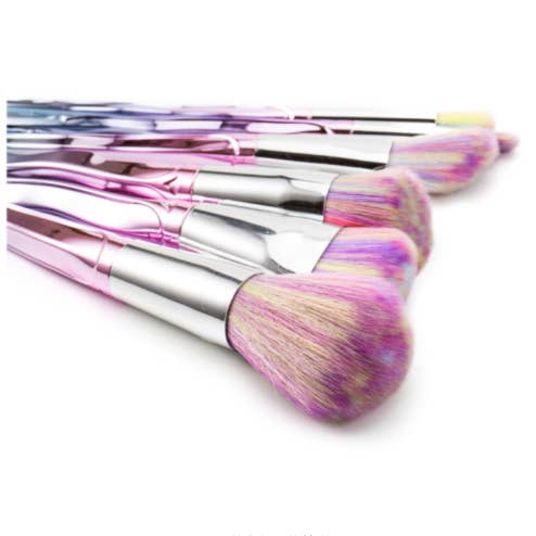 My Wholesale Warehouse - Wholesale Makeup Brush Set - 7PCS Twist Pink Diamond Makeup Brush Set4