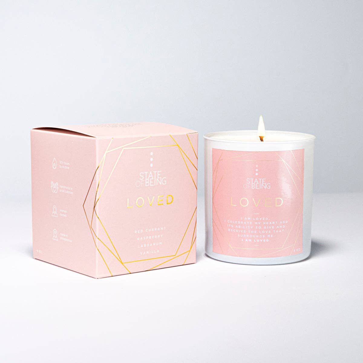 State of Being - Wholesale Jar/Filled Candle - Loved Raspberry & Vanilla - Jar Candle1