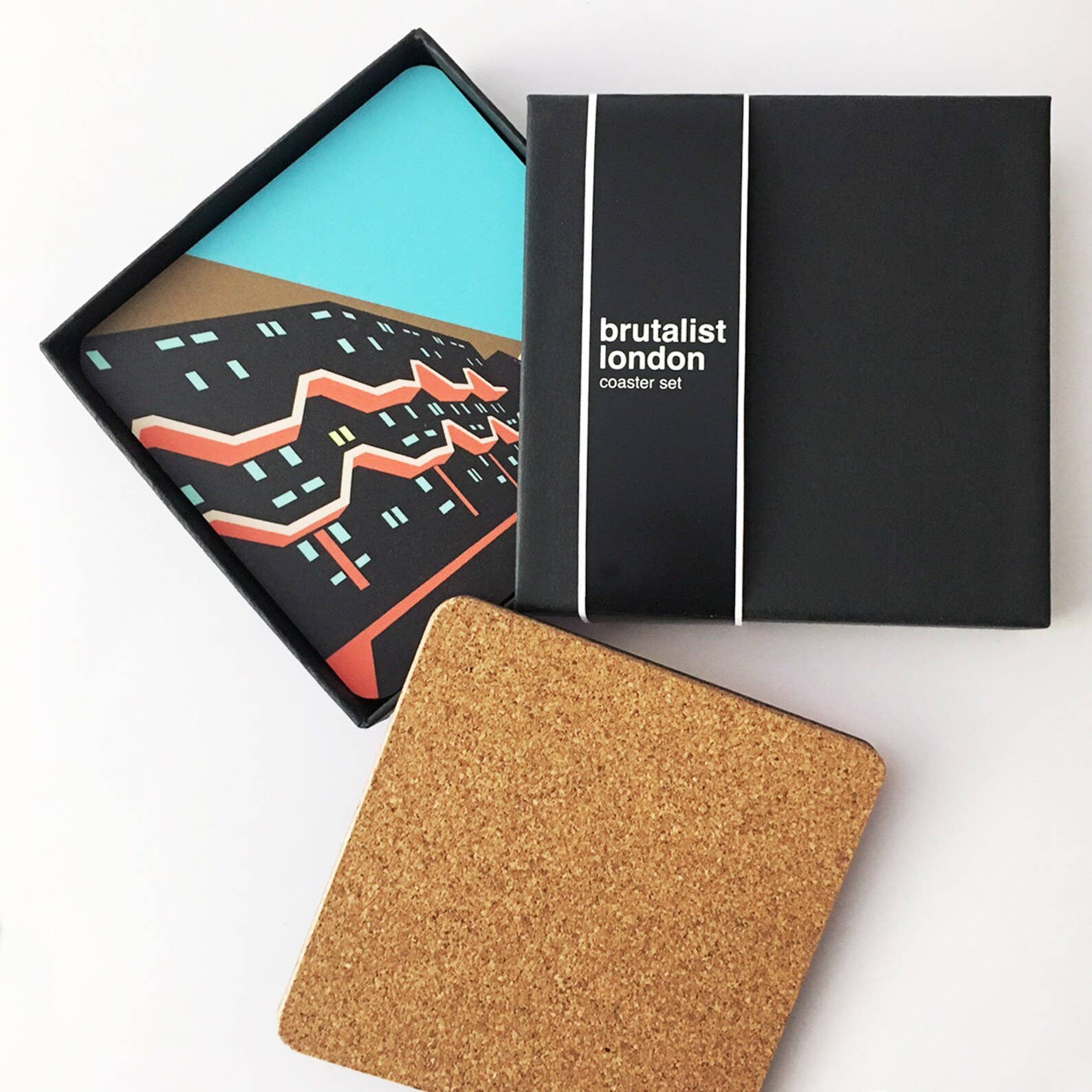 EYE FOR LONDON PRINTS - Wholesale Coasters - Brutalist London Coaster Set3