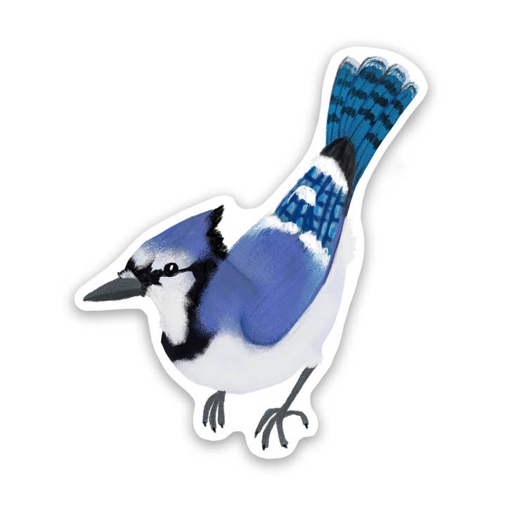 Autocollant en vinyle Blue Jay pour la vente par Proper Wolf