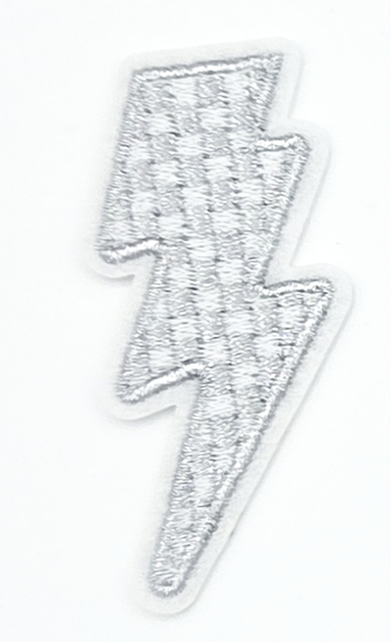 Trendy Transfers - Vendita all'ingrosso Toppe - Toppa ricamata a forma di fulmine a scacchi per CAPPELLO/TASCA0