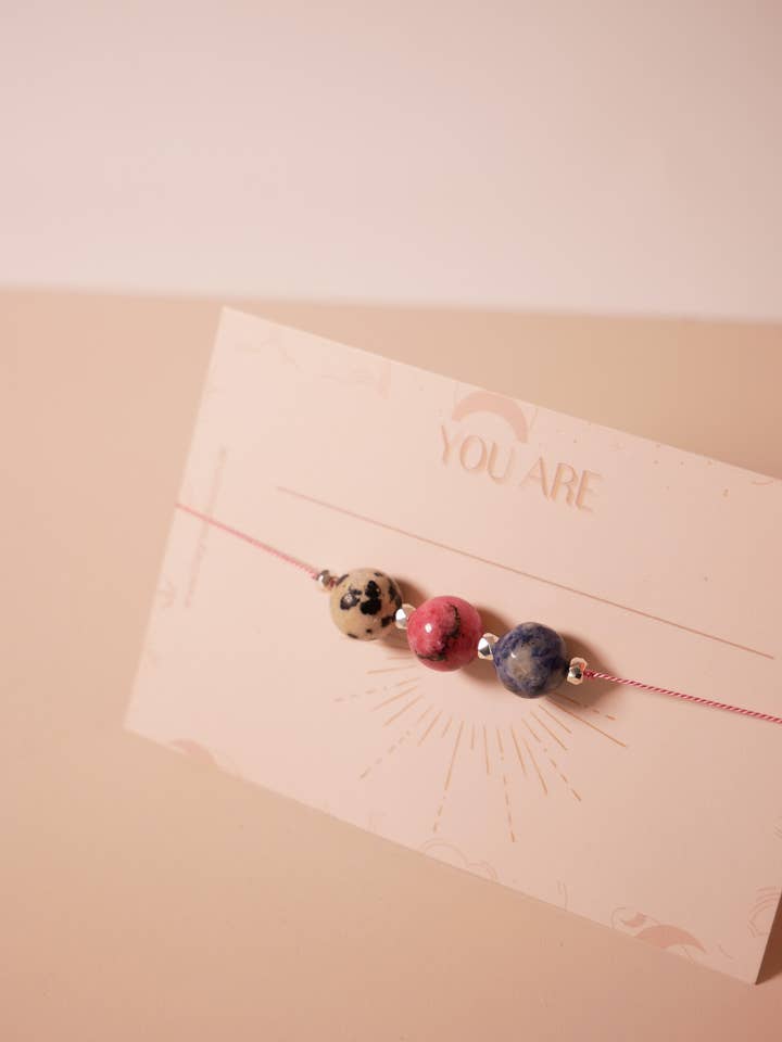 Justerbart sidenarmband med fläckiga stenar för wholesale av the great blossom