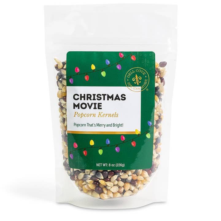 Dell Cove Spices & More Co. - Wholesale Popcorn Kernels - Christmas Movie Popcorn Kernels - Xmas holiday popcorn