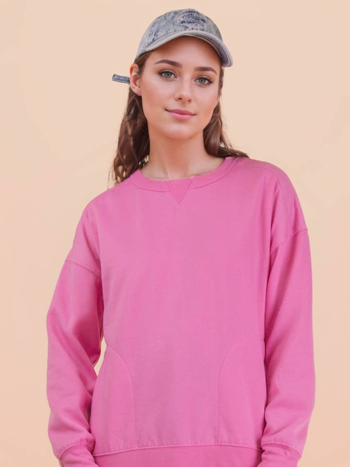 VERY J - Wholesale Knit Top - Women's - NT12385-Oversized Casual Comfy Solid Knit Top6