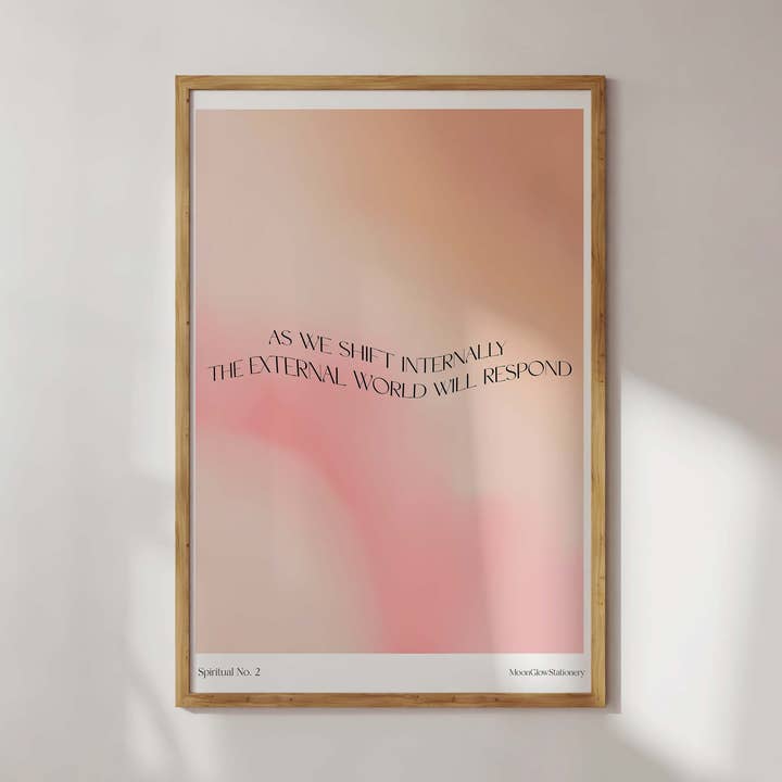 Impression artistique spirituelle n° 2 sur la loi de l'attraction pour la vente par MoonGlowStationery