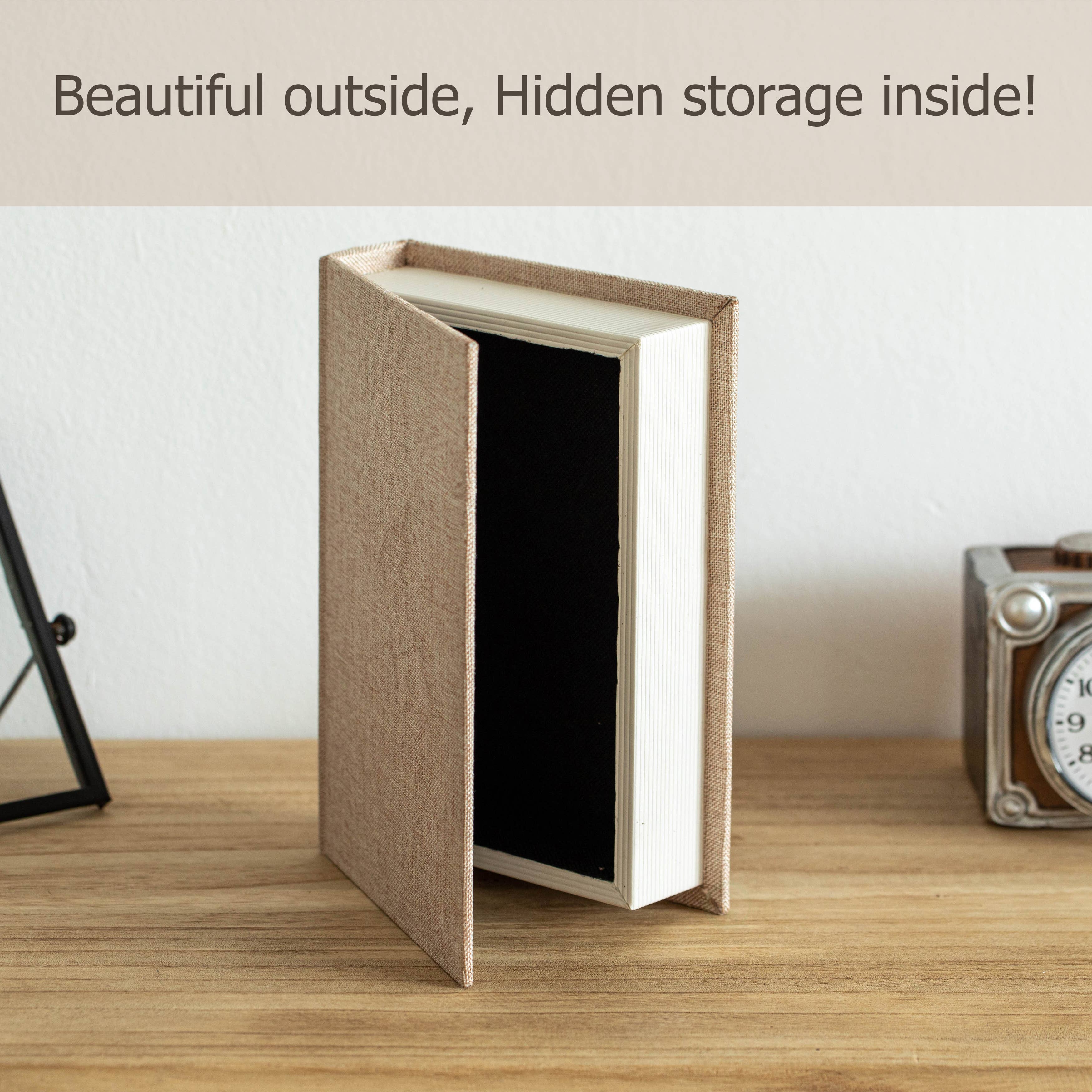 Quickway Imports - Wholesale Decorative Box - Vintiquewise 8" Classic Linen-Covered MDF Book Box3