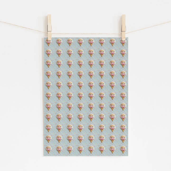 Timmy Loves – wholesale Flat wrap – Ice Cream - Flat Wrap1