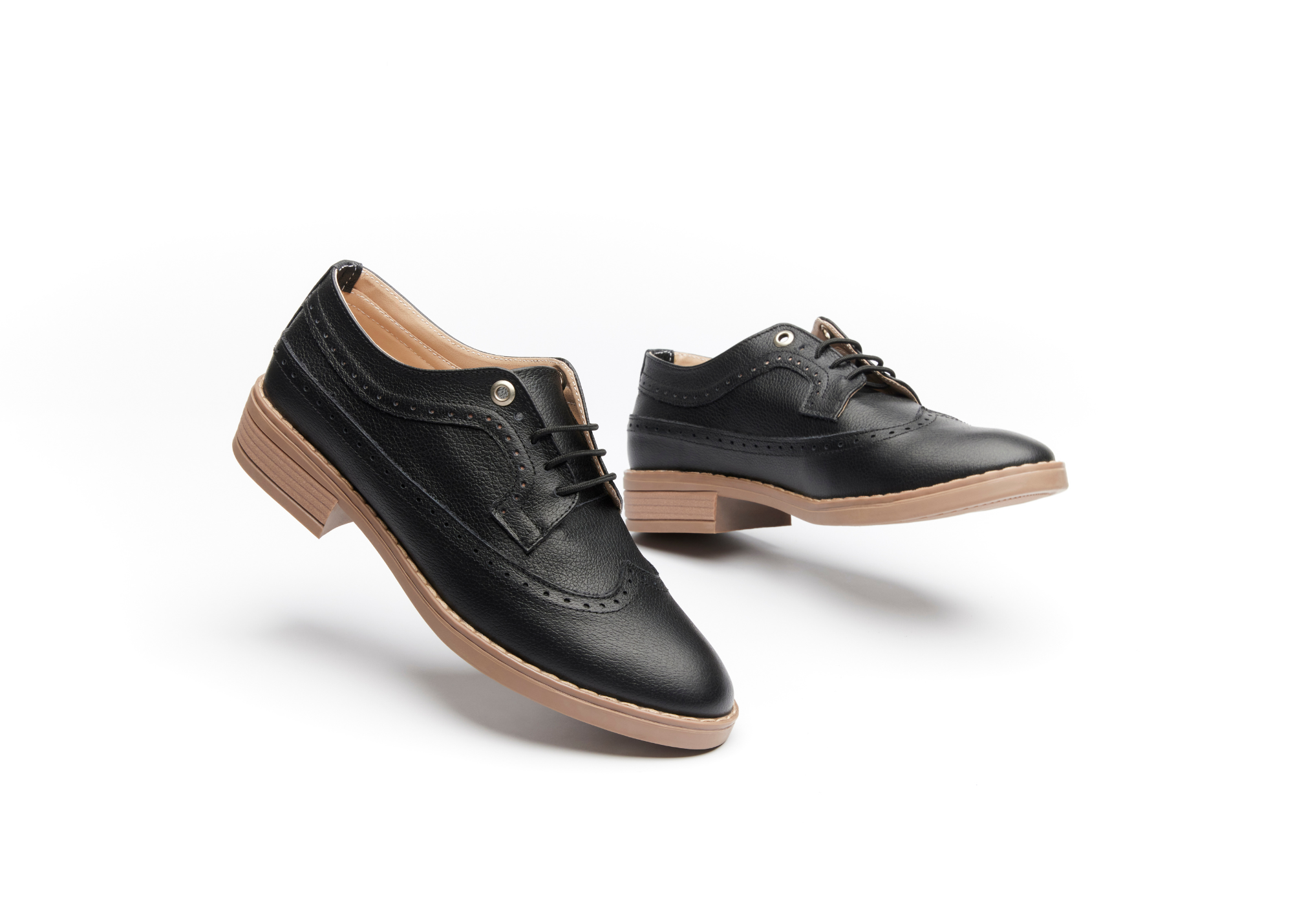 FLECHR by Kimberly Fletcher - Wholesale Brogue schoenen- Heren - BROGUE zwart+lacet noir2