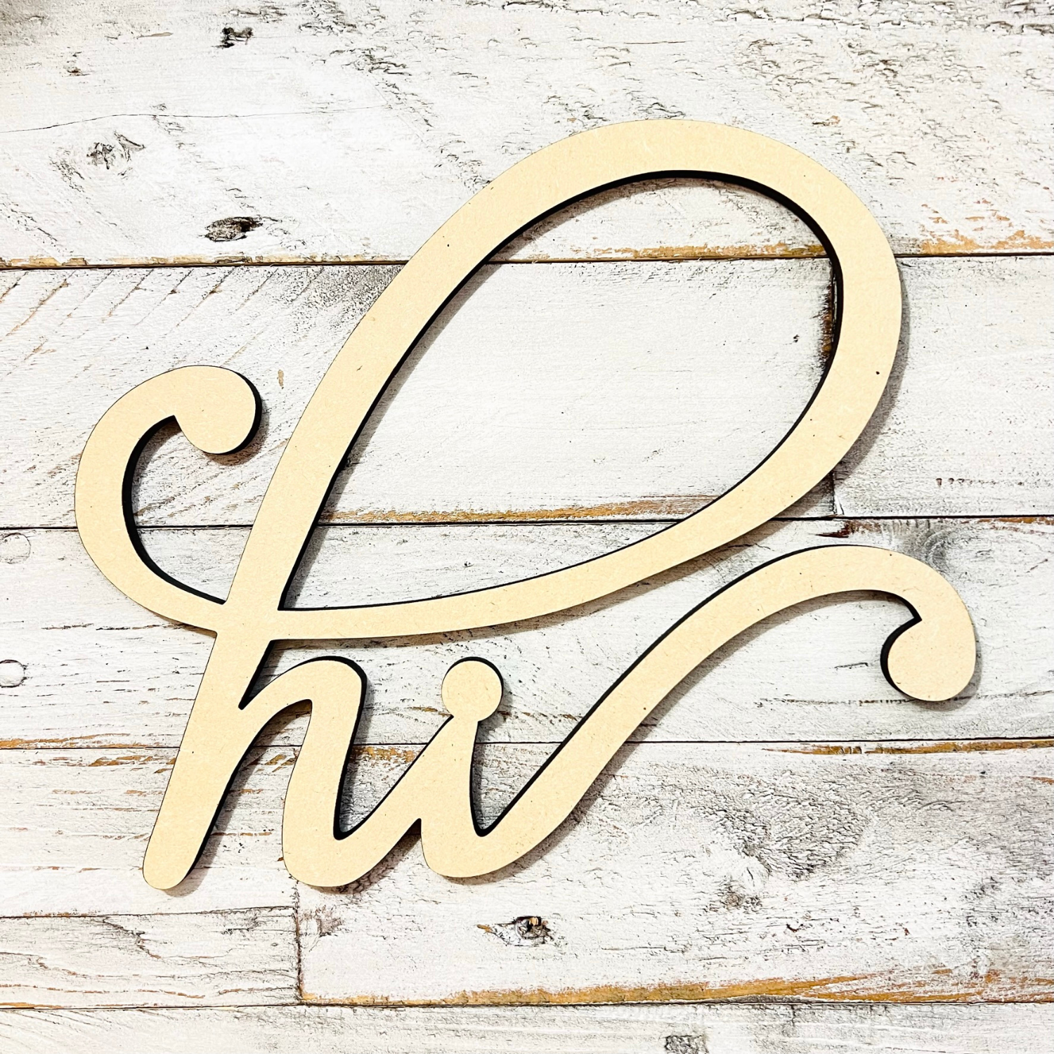 Krafty Supply - Wholesale Wall Accent - Connected Letters | Hi Word | Wooden Word Cutouts3