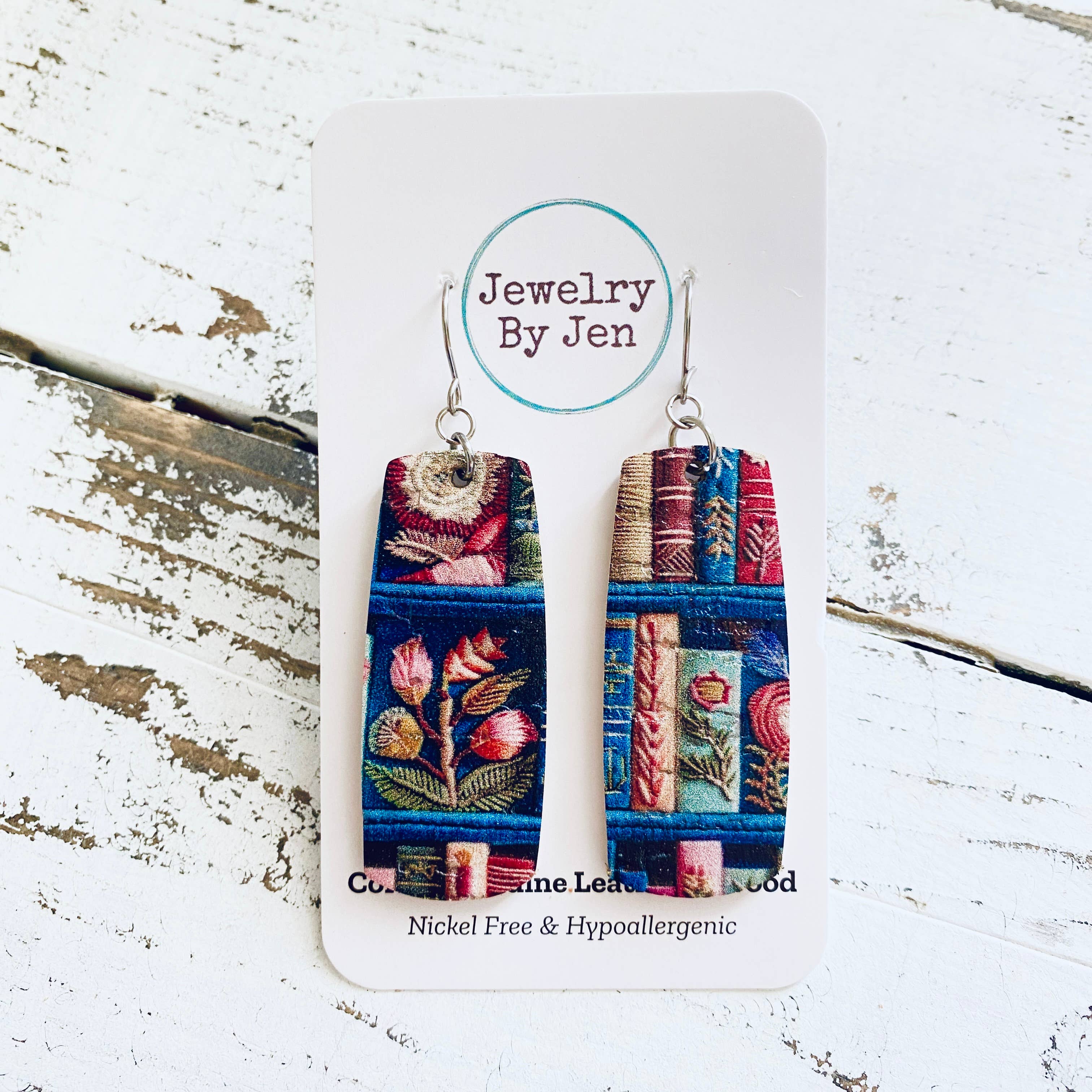 Jewelry By Jen - Vente Boucles d'oreilles pendantes - Boucles d'oreilles barre moyenne : Livres3