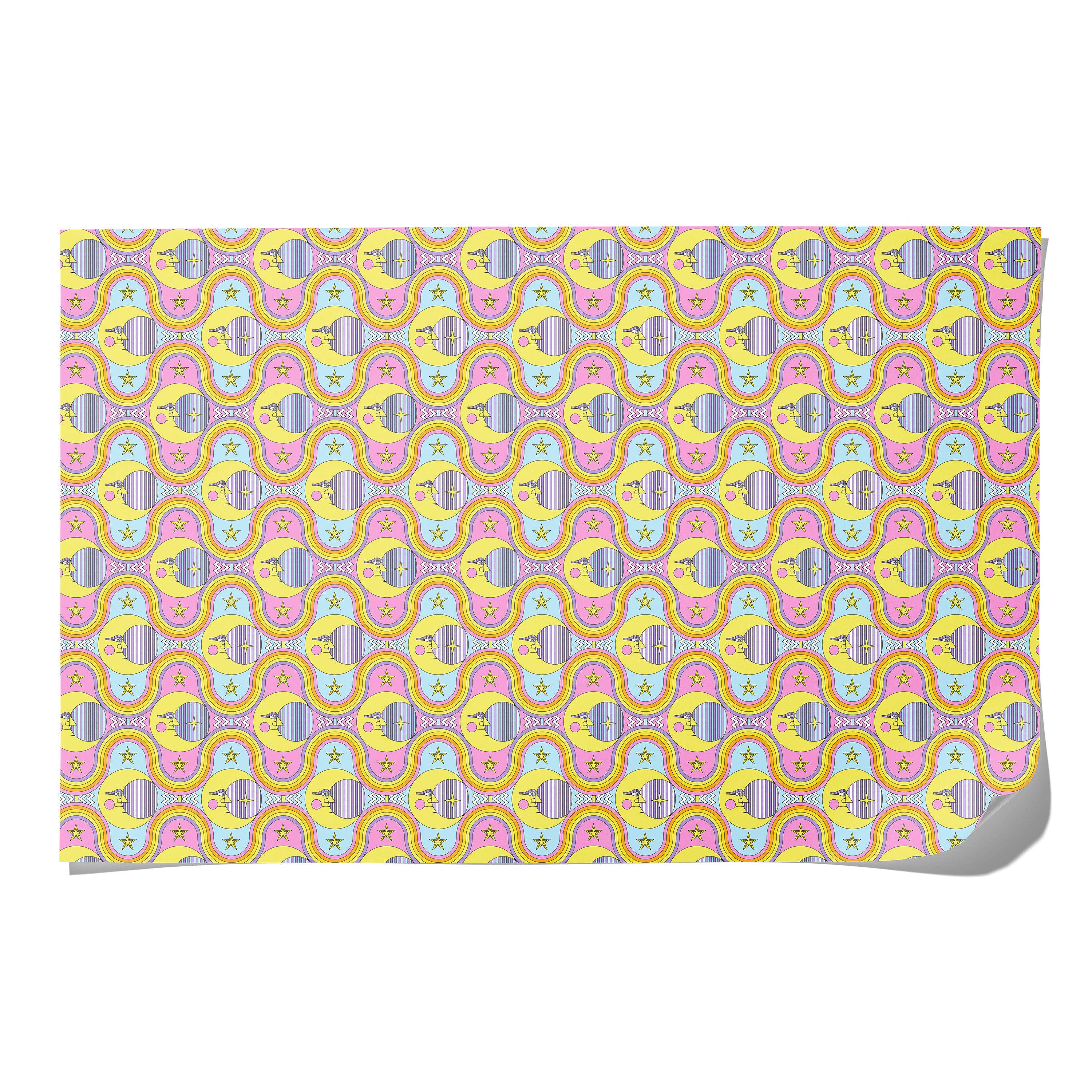 Red Cap Cards - Vendita all'ingrosso Carta da regalo in fogli - Carta da regalo Moon and Rainbows1