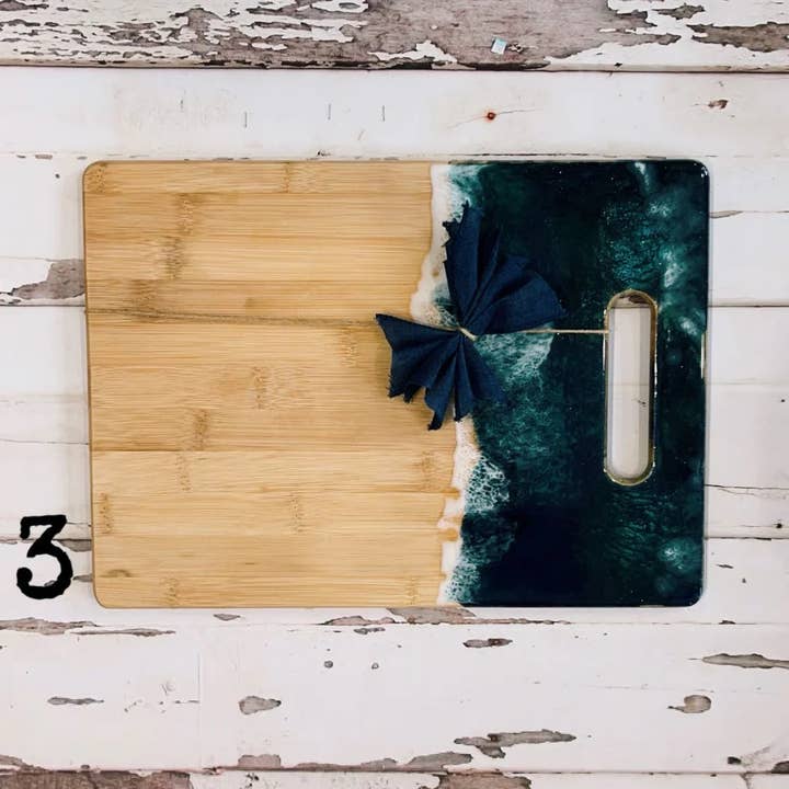 11" Serving Board with Handle Epoxy Workshop Choice for wholesale by Paisley Grace Makery