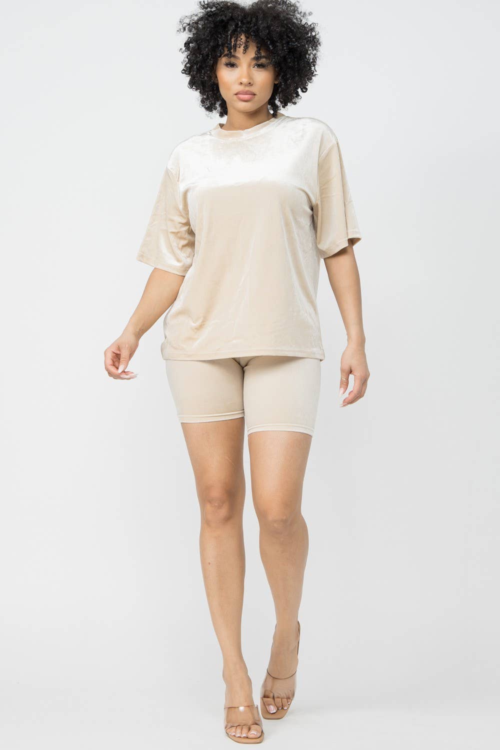 Boswell - Wholesale Top & Short Set (NOT Loungewear) - Women's - Velvet Short Set With Short Sleeve Top7