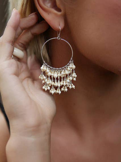 Stora Hannah Fringe Örhängen för wholesale av Ivory Jacks