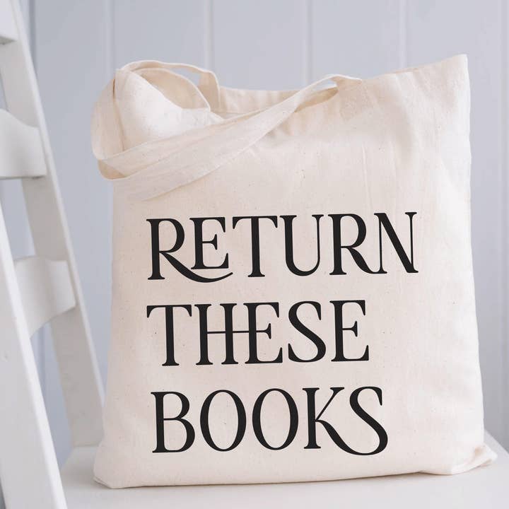 Return These Books Library Tote Bag for wholesale by Chapter & Craft Studio