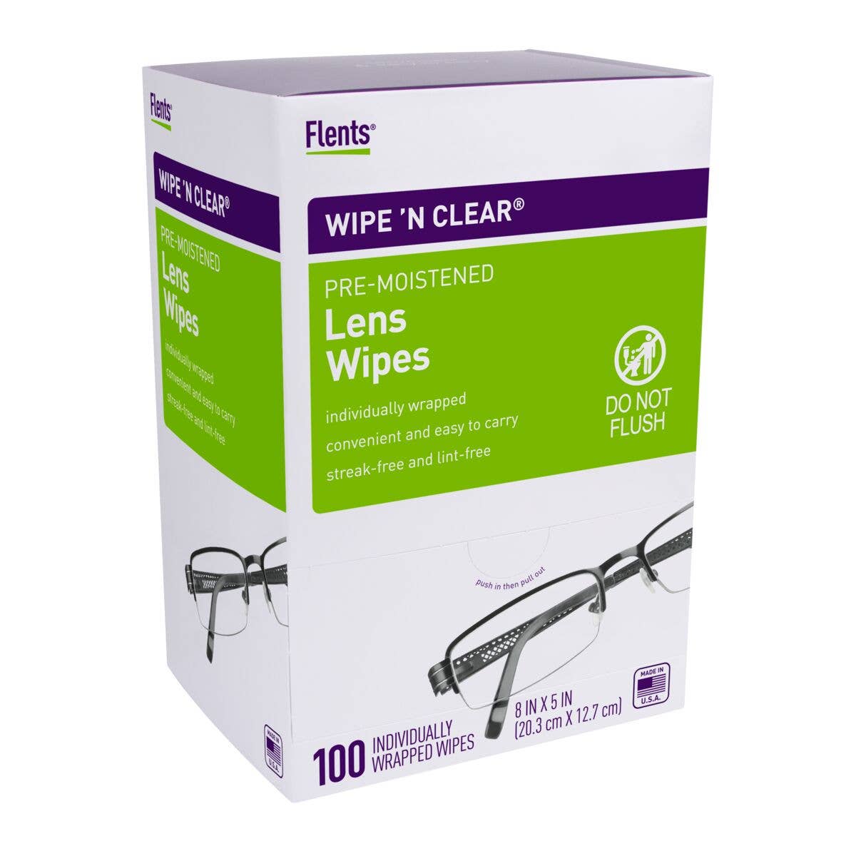 Apothecary Products LLC - Wholesale Lens Cleaner - Flents® Wipe 'n Clear® Pre-Moistened Lens Wipes1