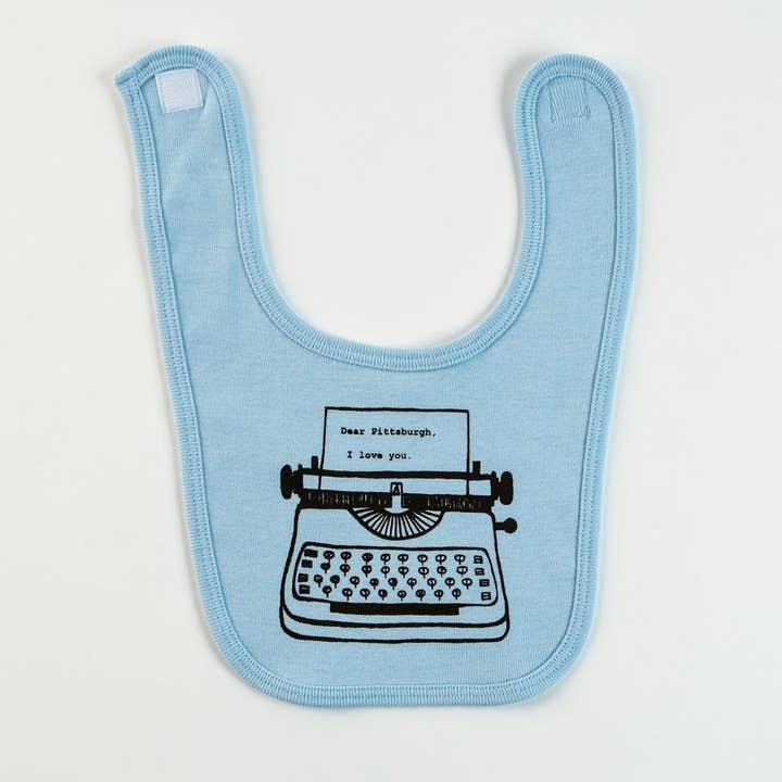 Dear Pittsburgh, I love you. Typewriter Bib for wholesale by Garbella