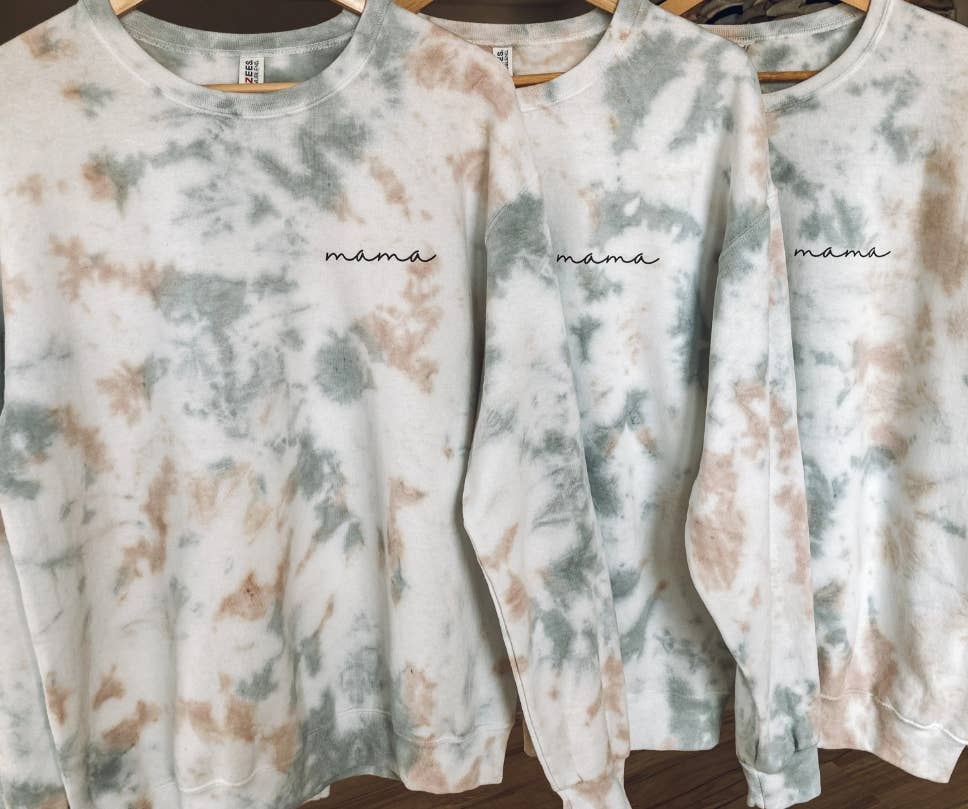 White House Co - Wholesale Sweatshirt - Women's - Mama Tie Dye Crewneck 4