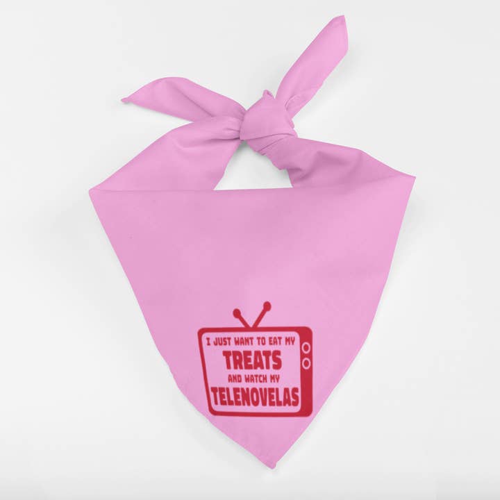 Que Rico T-Shirt Co. - Wholesale Pet Bandana - Dog - Treats and Telenovelas Dog Bandana
