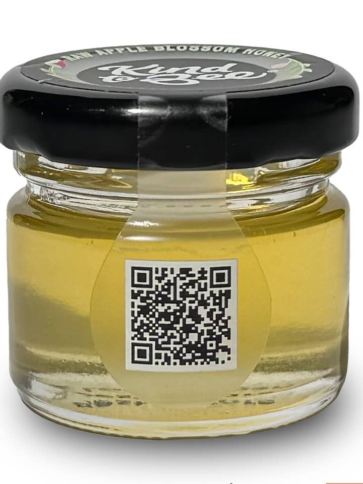 Raw Apple Blossom Honung, Cruelty-Free, Monofloral, glasburk för wholesale av Kind to Bee