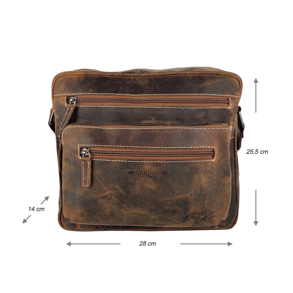 Arrigo – Großhandel Schultertasche – Unisex – Arrigo Unisex Schultertasche aus Büffelleder – 3 Farben18