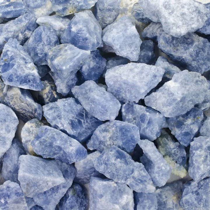 Fantasia Mining – wholesale Spiritual stone/crystal – Rough Blue Calcite Crystals - Raw Natural Stones (1 lb)
