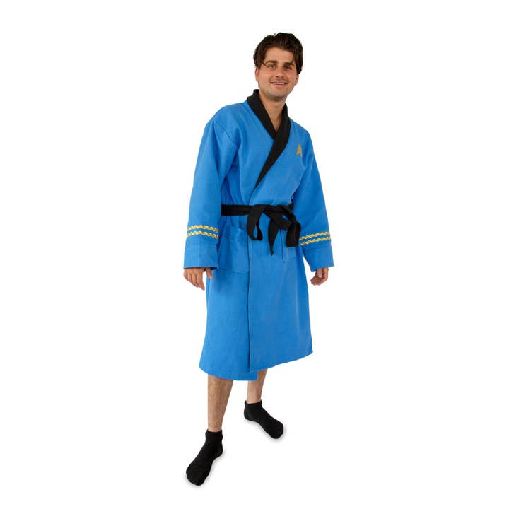 Star Trek TOS Cotton Bathrobe | Blue Medical for wholesale by Toynk