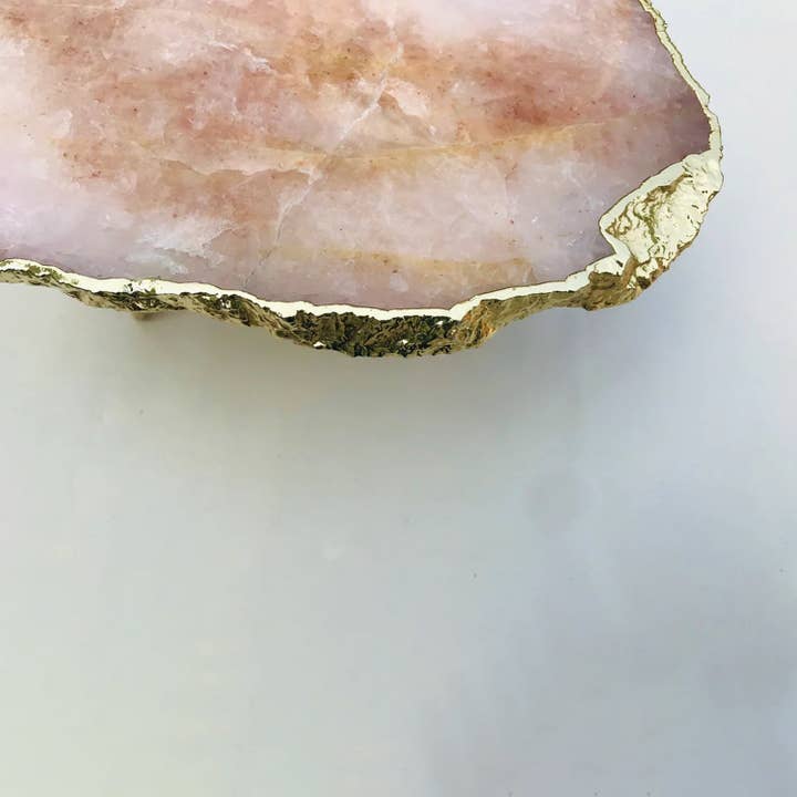 The Tangerine Store - Wholesale Cake Stand - Rose Quartz Agate Cake Stand/Centrepiece/Display Stand/Tray