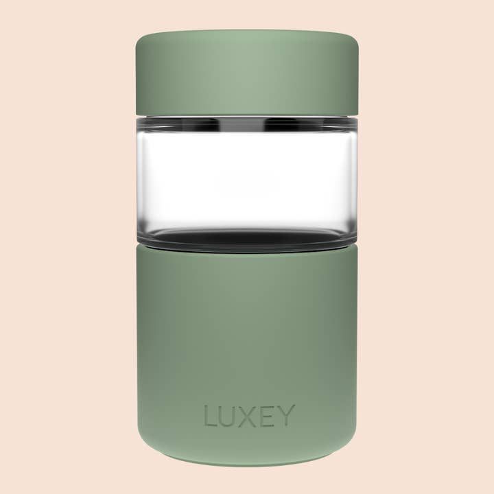 ORIGINAL - Reusable Glass Coffee Cup 12oz for wholesale by Luxey Cup