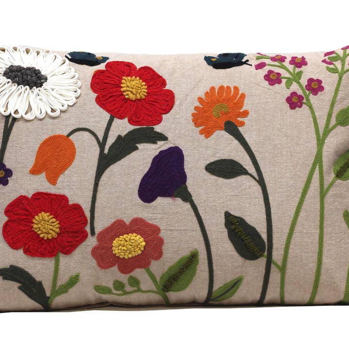 Funda de cojín bordada con relleno de fibra de poliéster para venta al por mayor de Jardinopia UK