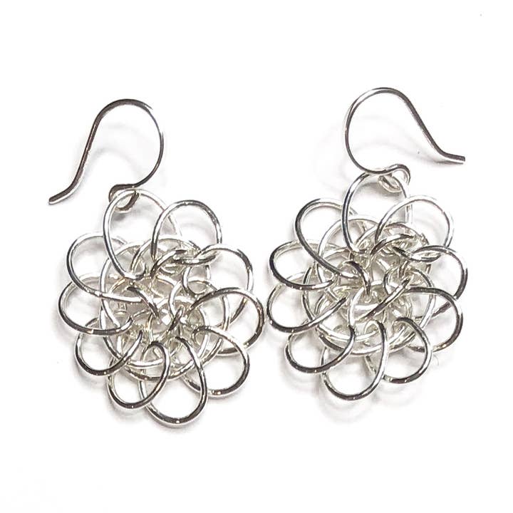 Small Silver Peri Earrings for wholesale by CassandraCollections