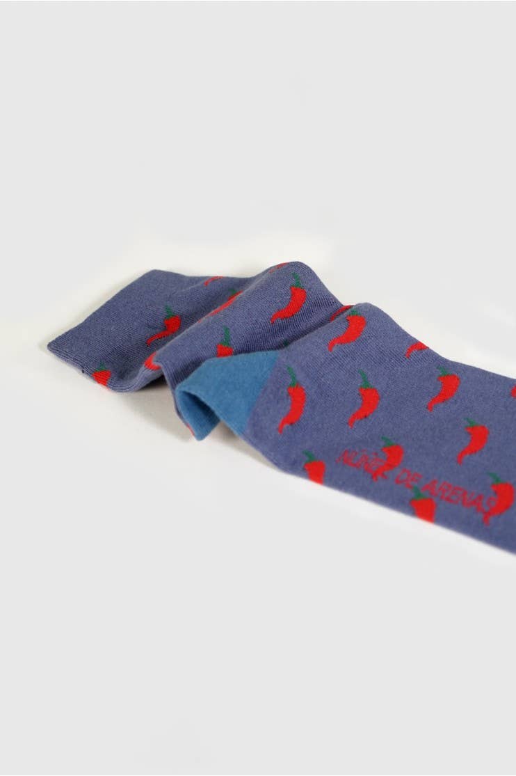 Blue cotton socks model Guindilla for wholesale on Faire1