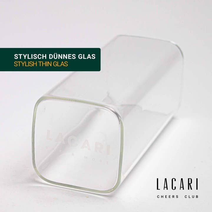 Lacari Cheers Club - Wholesale Cocktail/Liquor Glass - Square glasses — square drink glasses1