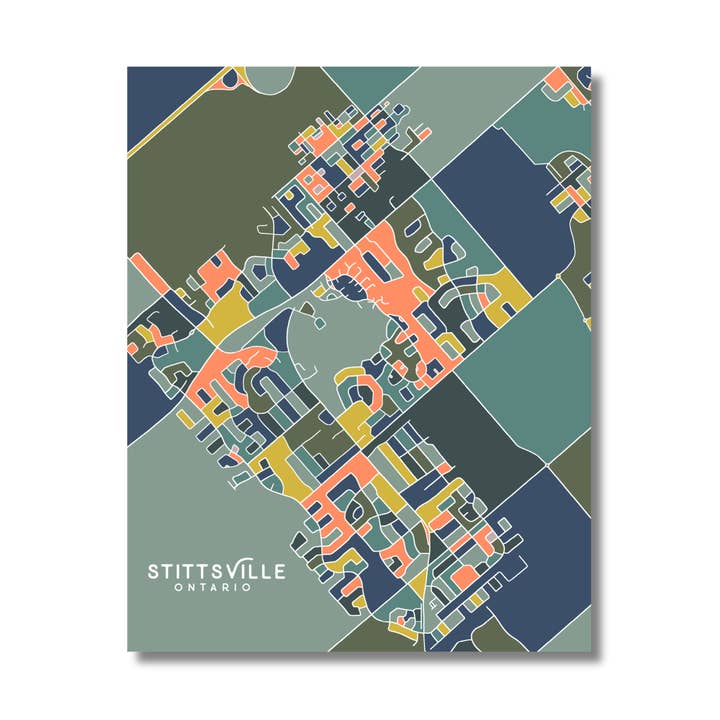 Stittsville, Ontário MAPA CORES-BLOCK por atacado de Heirloom Island