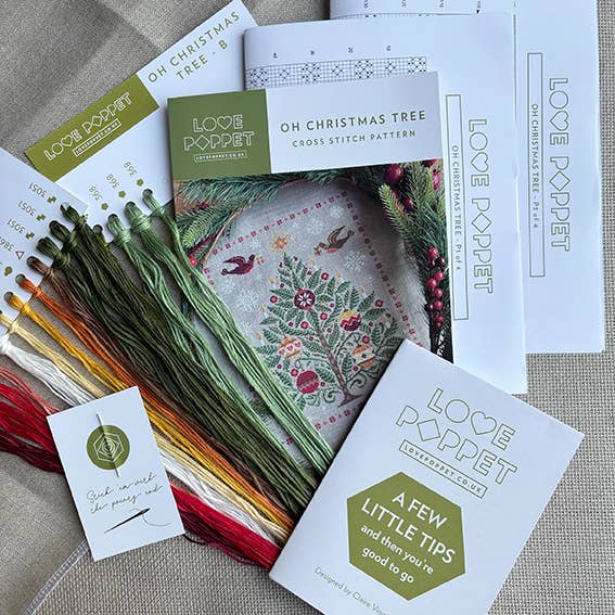 Love Poppet – wholesale Embroidery/cross-stitch supplies – Oh Christmas Tree - Cross Stitch Kit1