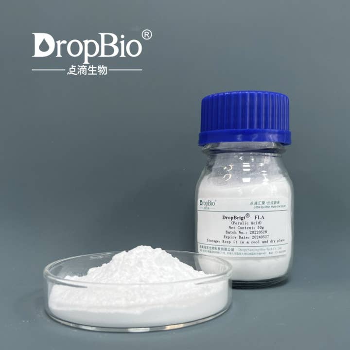 DropBrigt® FLA Polvo de Ácido Ferúlico Antioxidante para venta al por mayor de Xclusiv Organics