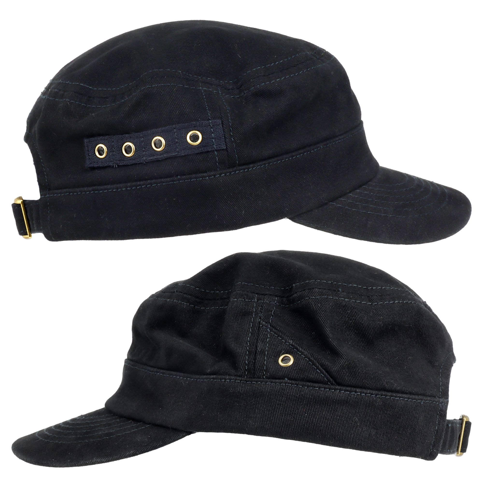 Tribal Trade GmbH - Vente Casquette de baseball – unisexe - Casquette militaire noire avec œillets latéraux2