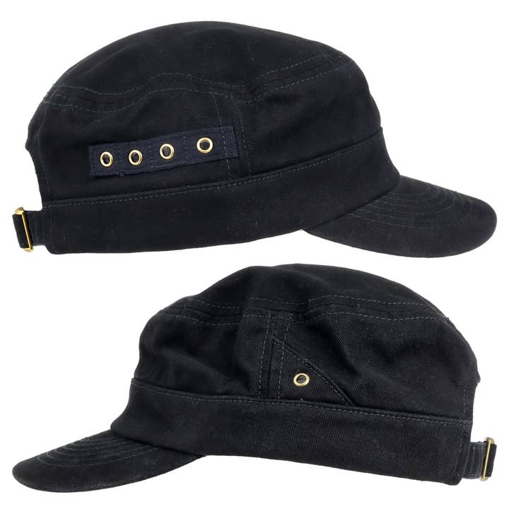 Tribal Trade GmbH - Vente Casquette de baseball – unisexe - Casquette militaire noire avec œillets latéraux2