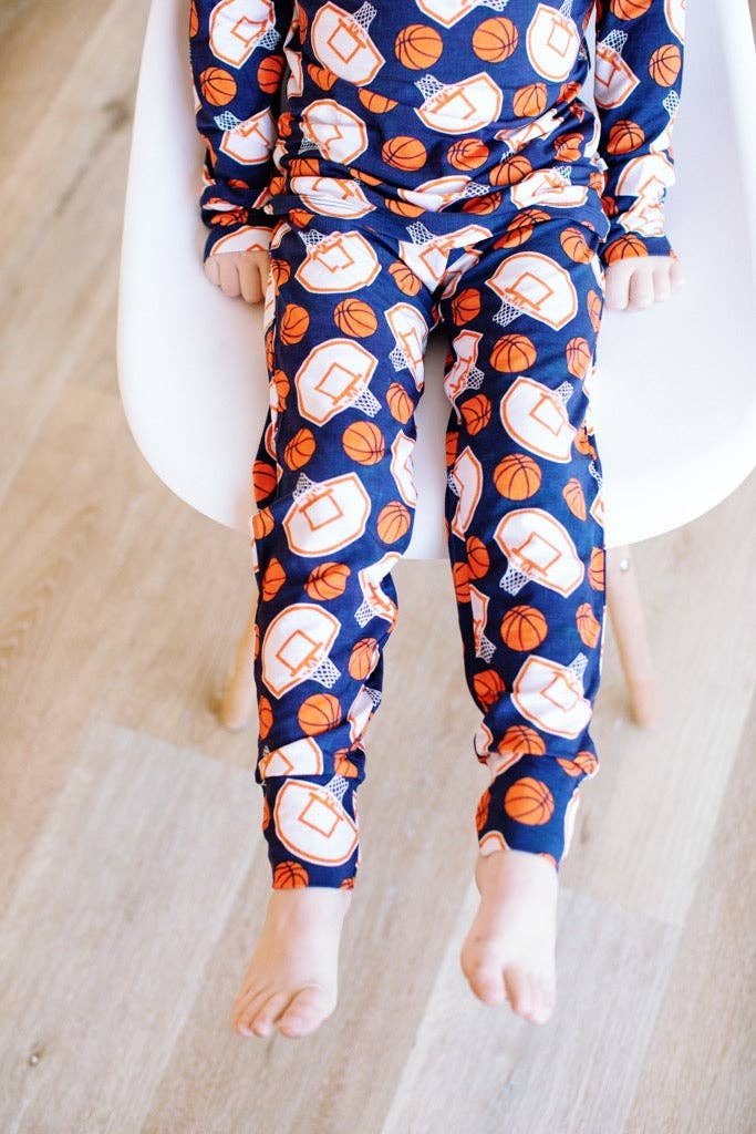 Little Pajama Co. - Wholesale Sleepwear Set - Kids - Basketball Two Piece Long Set1