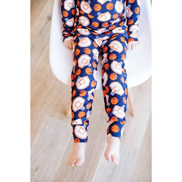 Little Pajama Co. - Wholesale Sleepwear Set - Kids - Basketball Two Piece Long Set1
