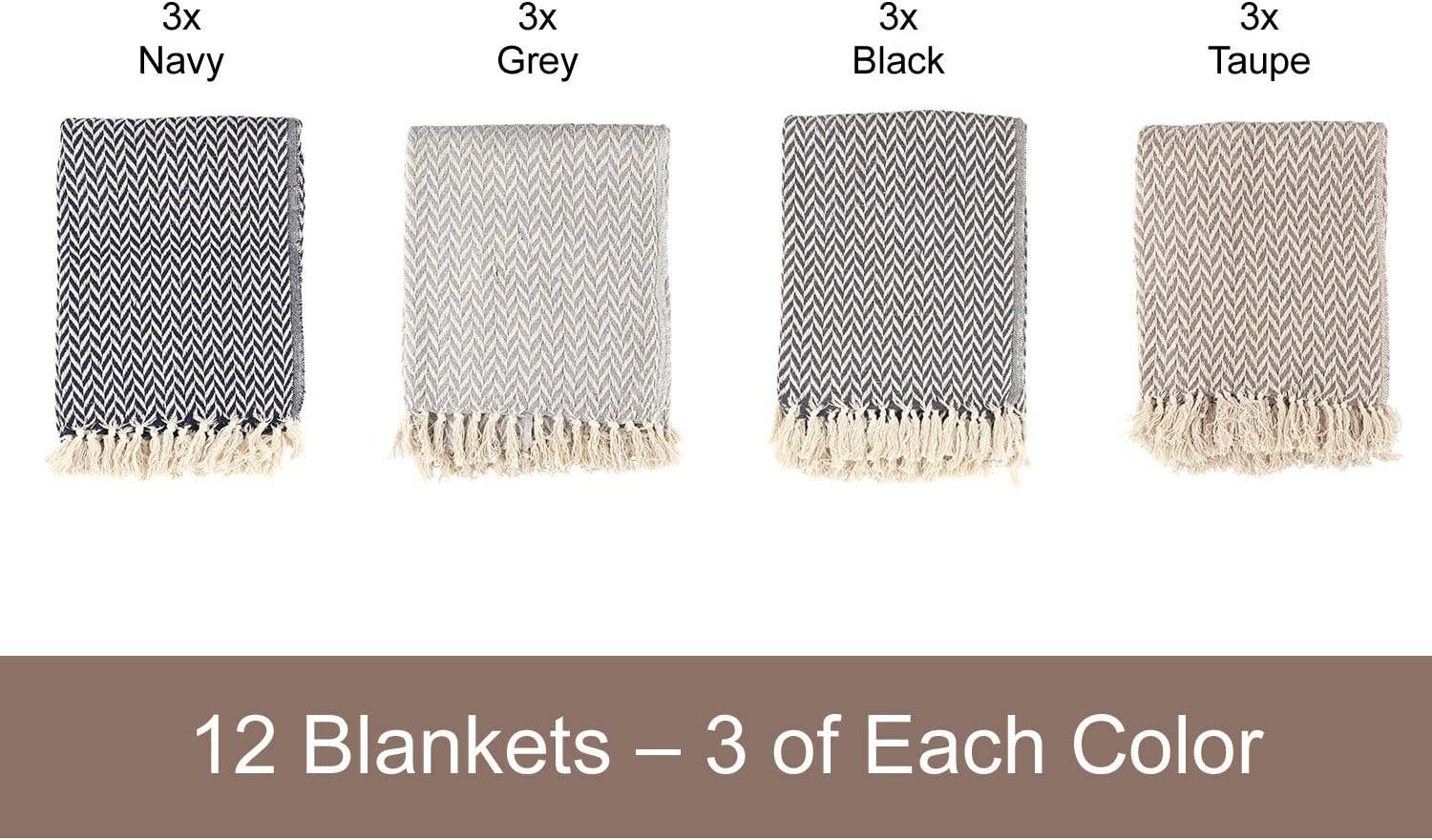 Arkwright Home - Wholesale Throw Blanket - Throw Blanket, Patterned Cotton with modern design1