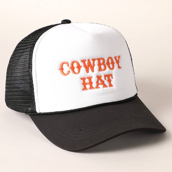 Fashion City - Wholesale Trucker Hat - Unisex - Cowboy Hat Embroidered Mesh Back Trucker Cap