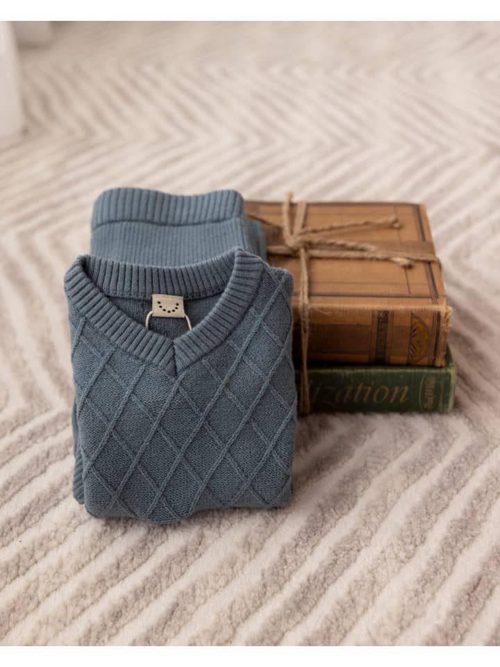 Blau Romeo Gemischtes Strickpullover 2er-Set für den Großhandel auf Faire1