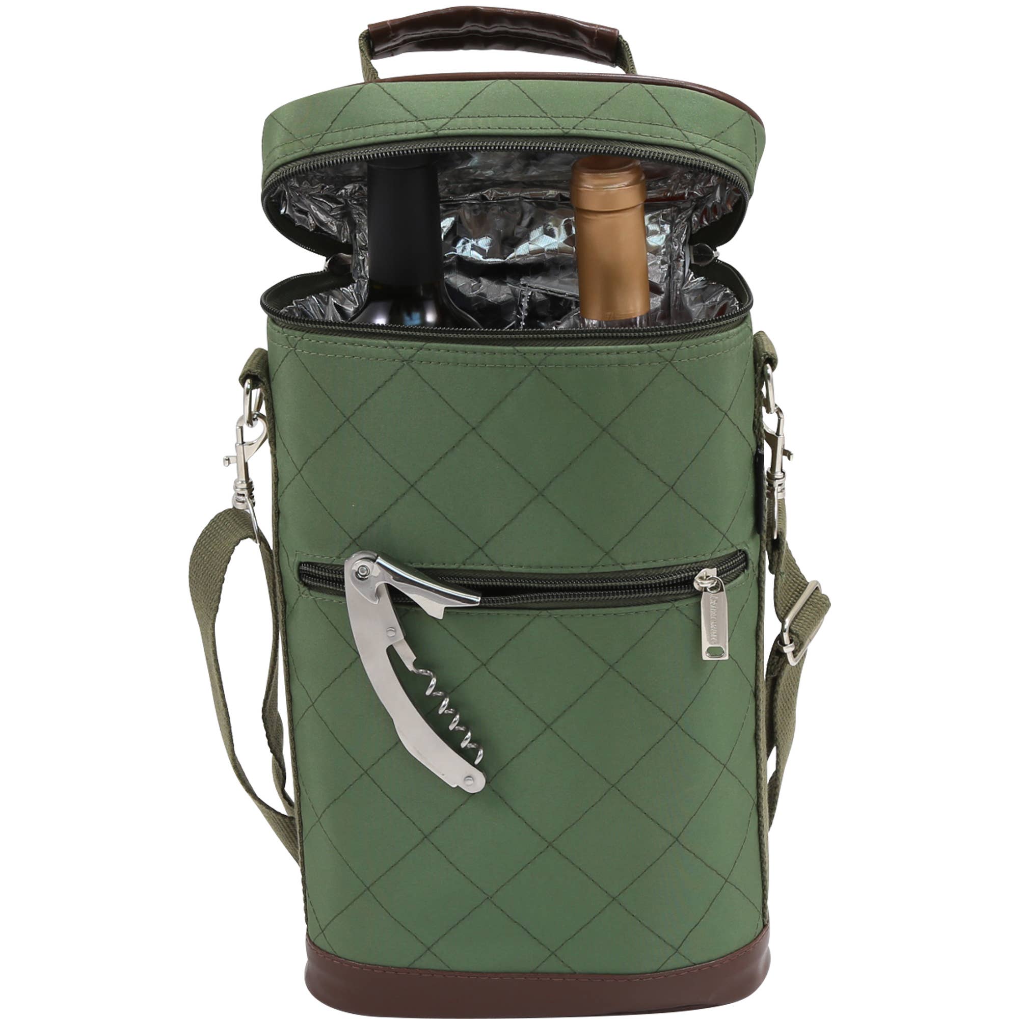 Primeware Inc. - Wholesale Wine Tote - Brandy Two Bottle Carrier Design3