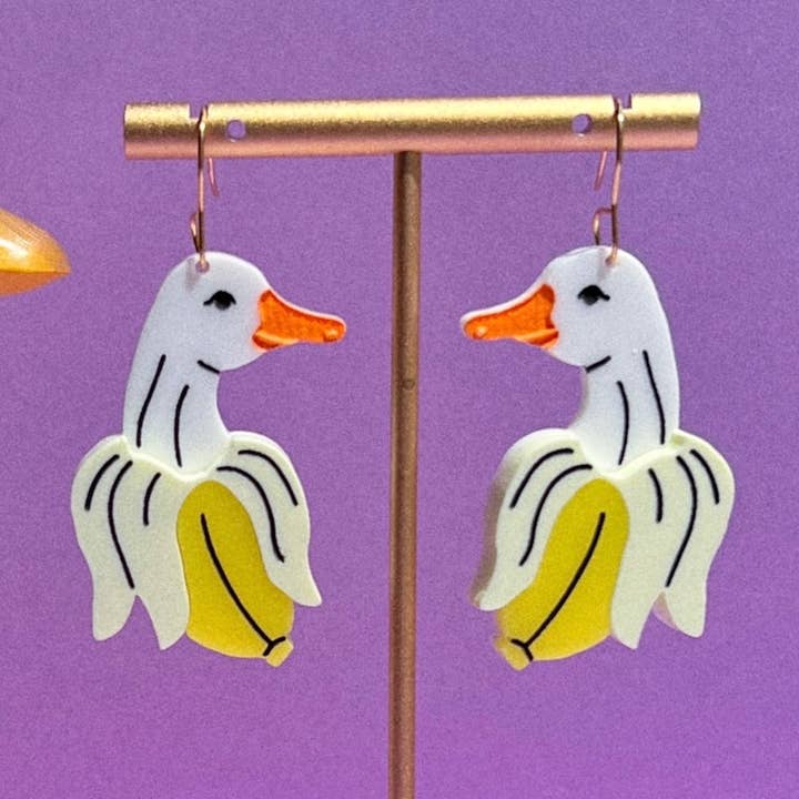 Boucles d'oreilles Ducknana (faites main) pour la vente par Future Frenzy